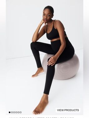 HM Black Maternity Leggings size S